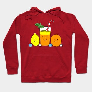 Cute Kawaii Lemonade team Lemon and orange fruit Hoodie